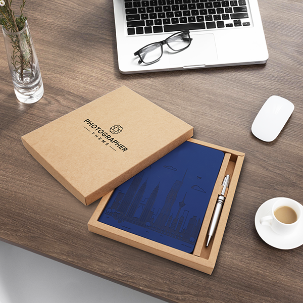 KRAFT Notebook with Pen Gift Set