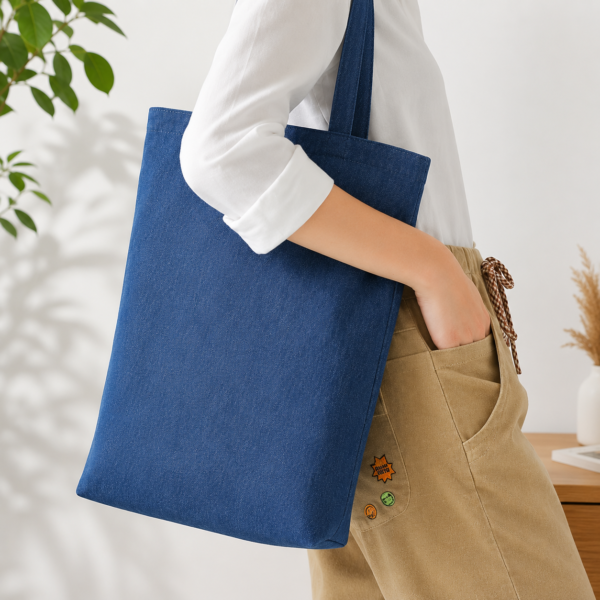 A4 Denim Tote Bag - Image 5