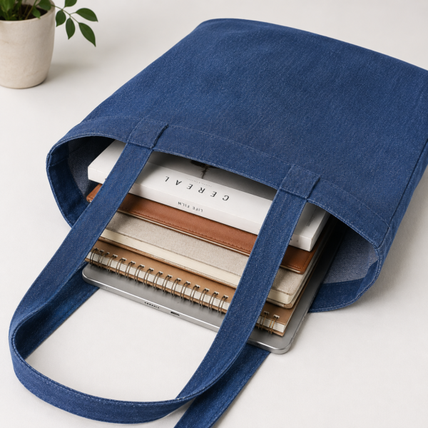 A4 Denim Tote Bag - Image 4