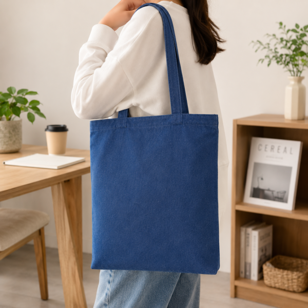 A4 Denim Tote Bag - Image 3