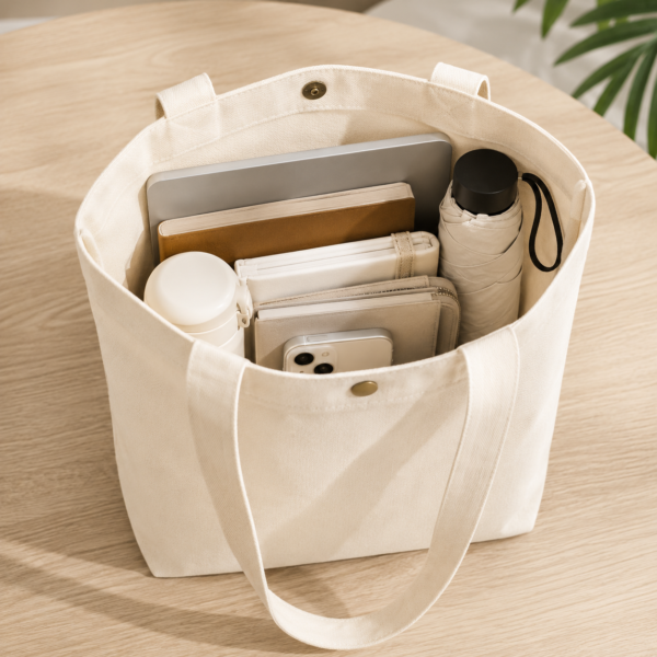 Mini Handy Canvas Tote Bag - Image 4