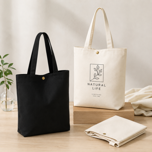 Mini Handy Canvas Tote Bag - Image 2