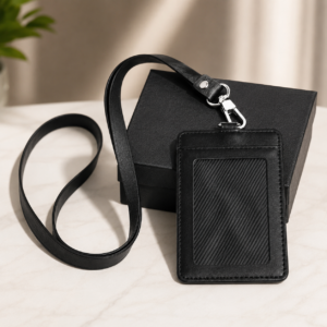 Portrait ID Card Holder with Lanyard and Box Set
