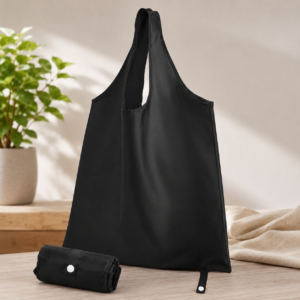 Premium Foldable Polyester Tote Bag (With Button Closure)