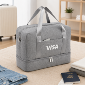 Spacious Travel Duffel Bag with Shoe Compartment (and Wet Compartment)