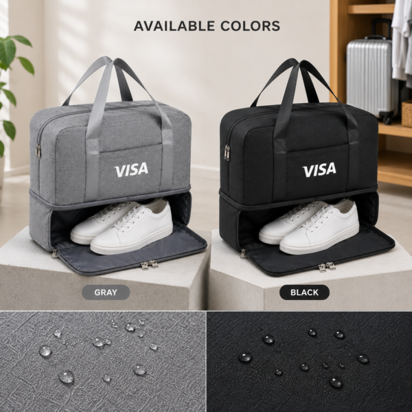 Spacious Travel Duffel Bag with Shoe Compartment (and Wet Compartment) - Image 2