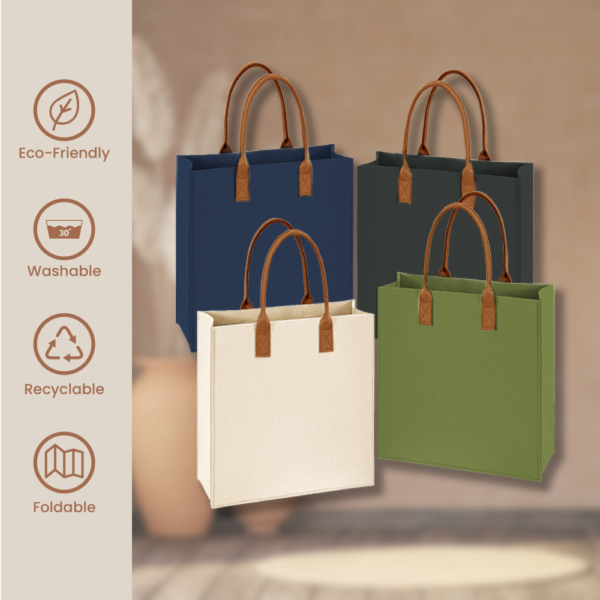 URBAN Felt 2 Tone Tote Bag - M - Image 3