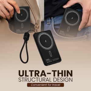Charging Magnetic Power Bank With Cable - 5000mAh