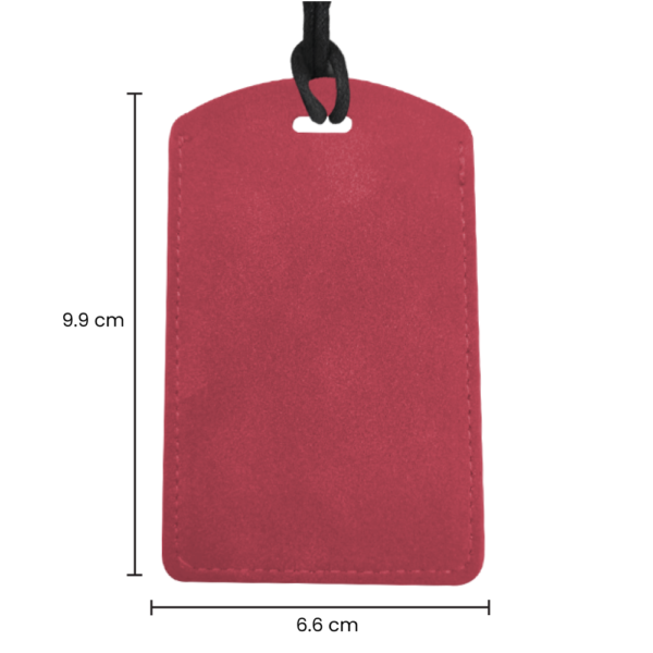 SUEDE PU ID Card Holder with Key Ring - Image 3