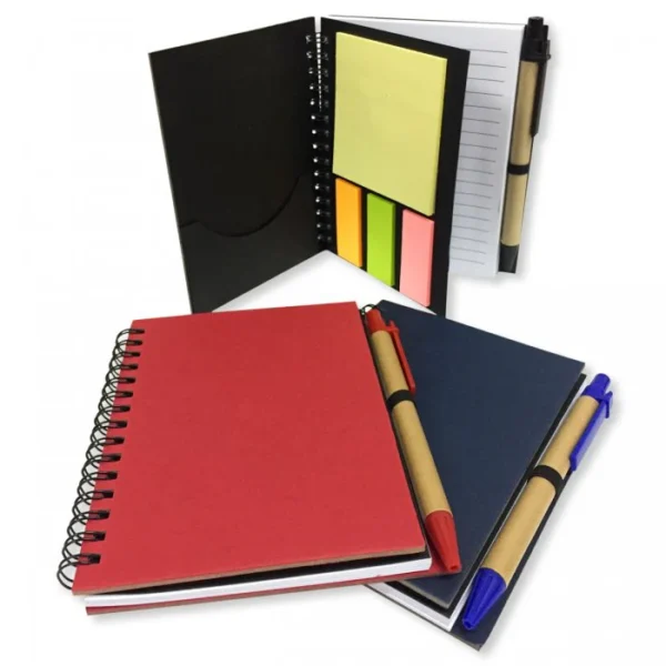 A6 Recycled Eco-Friendly Notebook with Pen - Image 3
