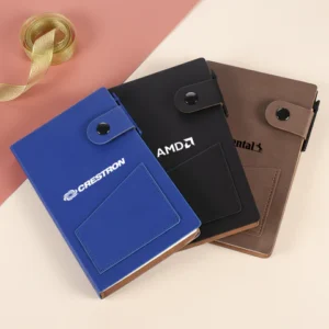 Lux Leather Notebook With Post It & Pen