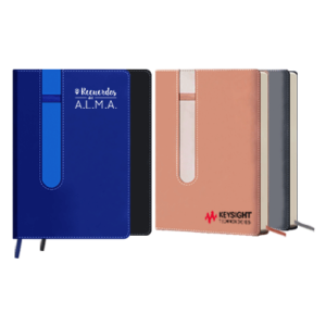 Duo Tone PU A5 Notebook with Pen Loop