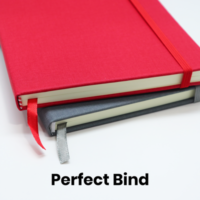 PU Fabric Hard Cover A5 Notebook with Pen Loop - Image 5